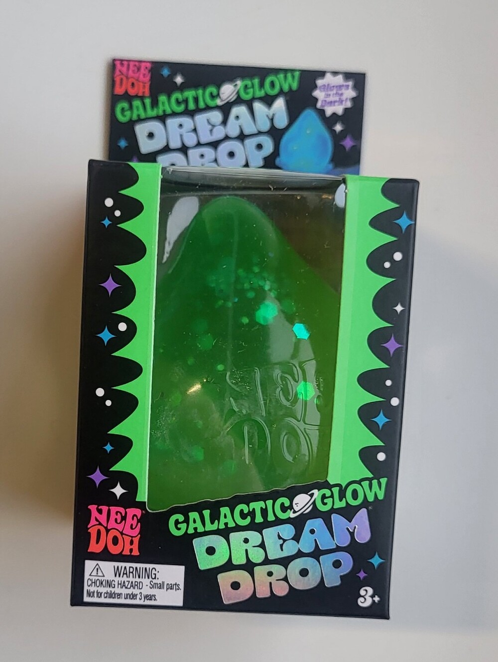NeeDoh AUTHENTIC Galactic Glow Dream Drop - Green
